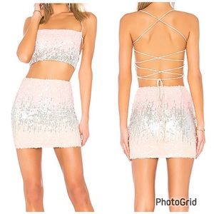 New superdown Aubree sequin set pink multi size small